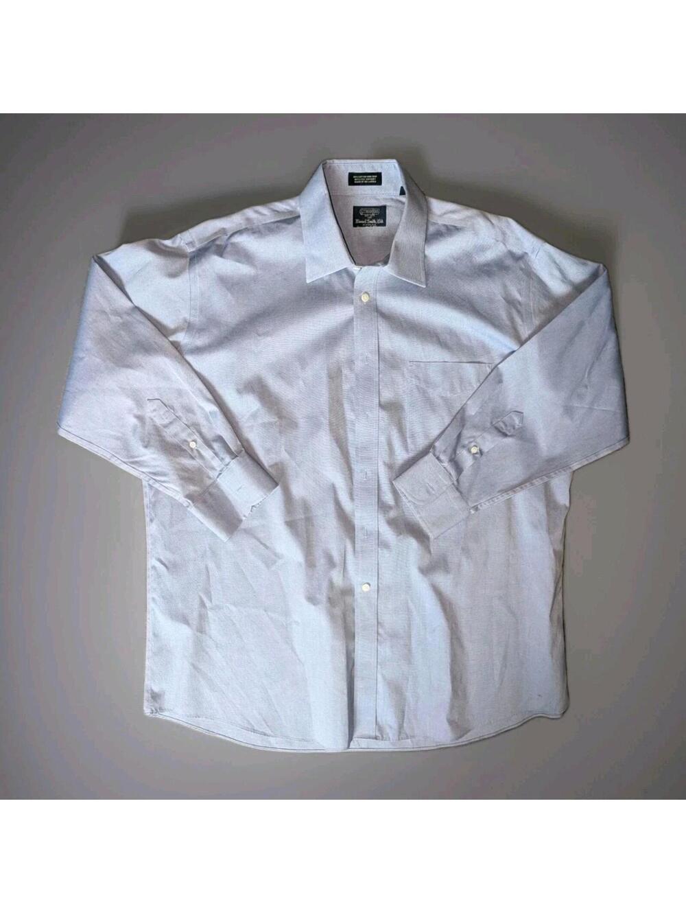 Gitman Bros Mens Dress Shirt Blue 17.5 33